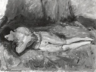 Jeune femme en Arlequin