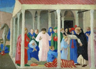 Copie d’une prédelle du couronnement de la Vierge d’après Fra Angelico