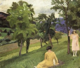 Paysage avec personnages près de Mouthier