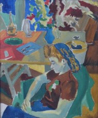La résille bleue, esquisse