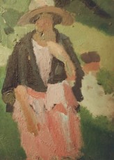 La robe rose à la cape noire