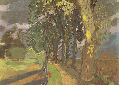 L’allée bordée d’arbres