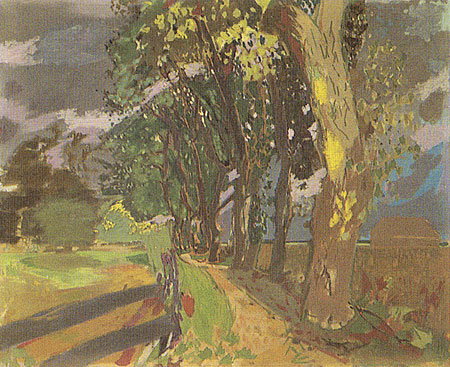 L’allée bordée d’arbres