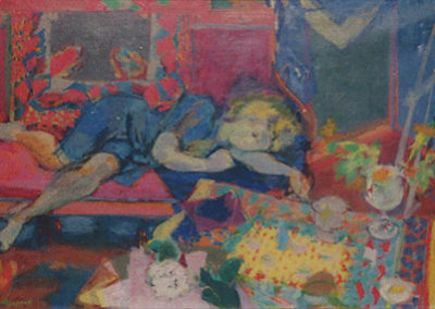 La femme au canapé rouge